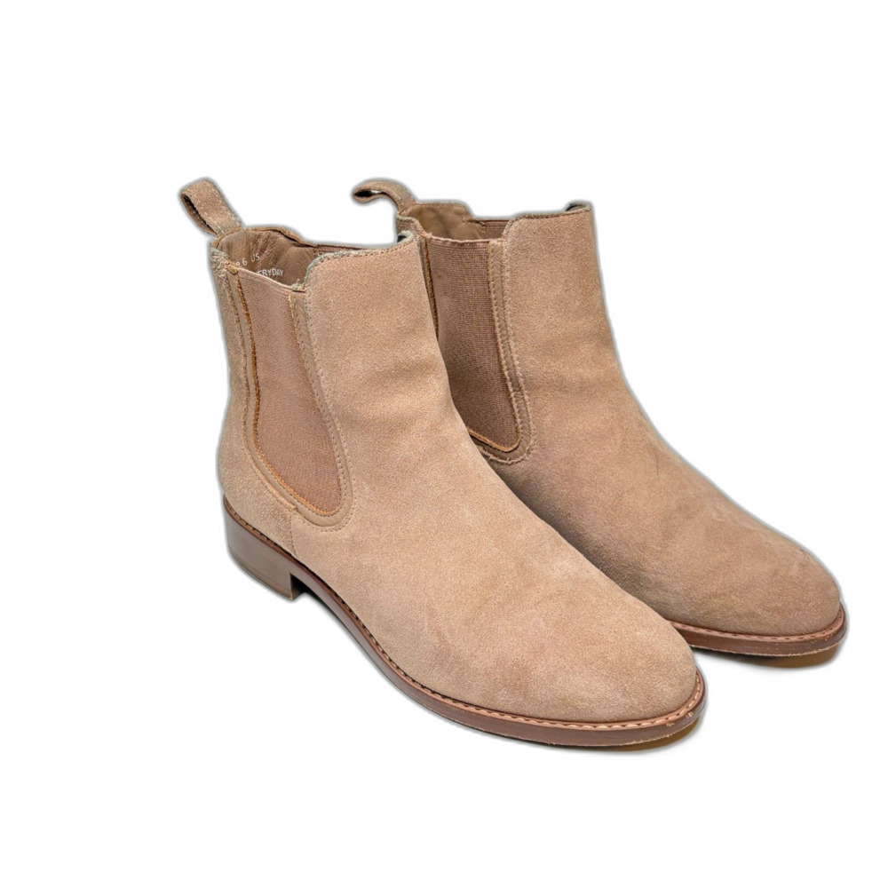 THURSDAY BOOT COMPANY Duchess Tan Suede Luxury Chelsea Boot Womens Size 6